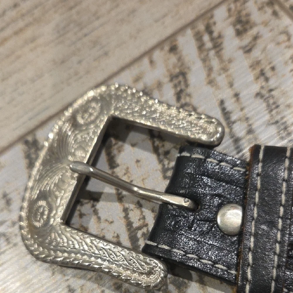 Men's Black Leather Belt